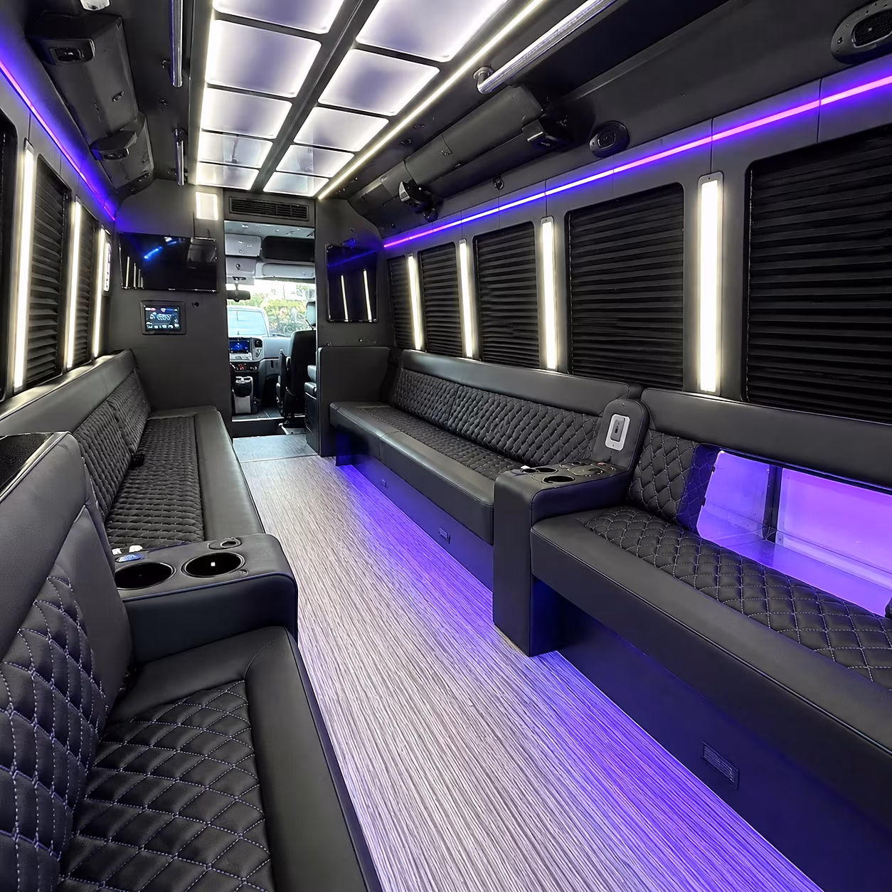 san leandro party bus rental interior