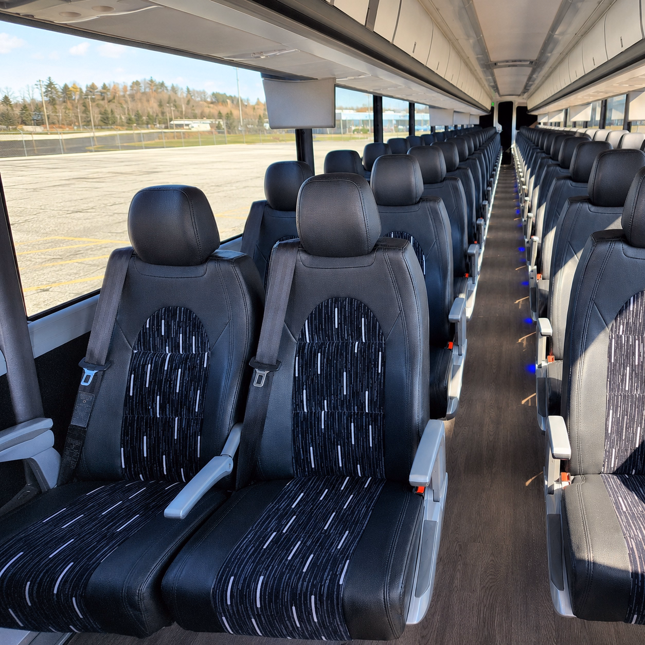 school buses for exploratorium trips across the bay bridge